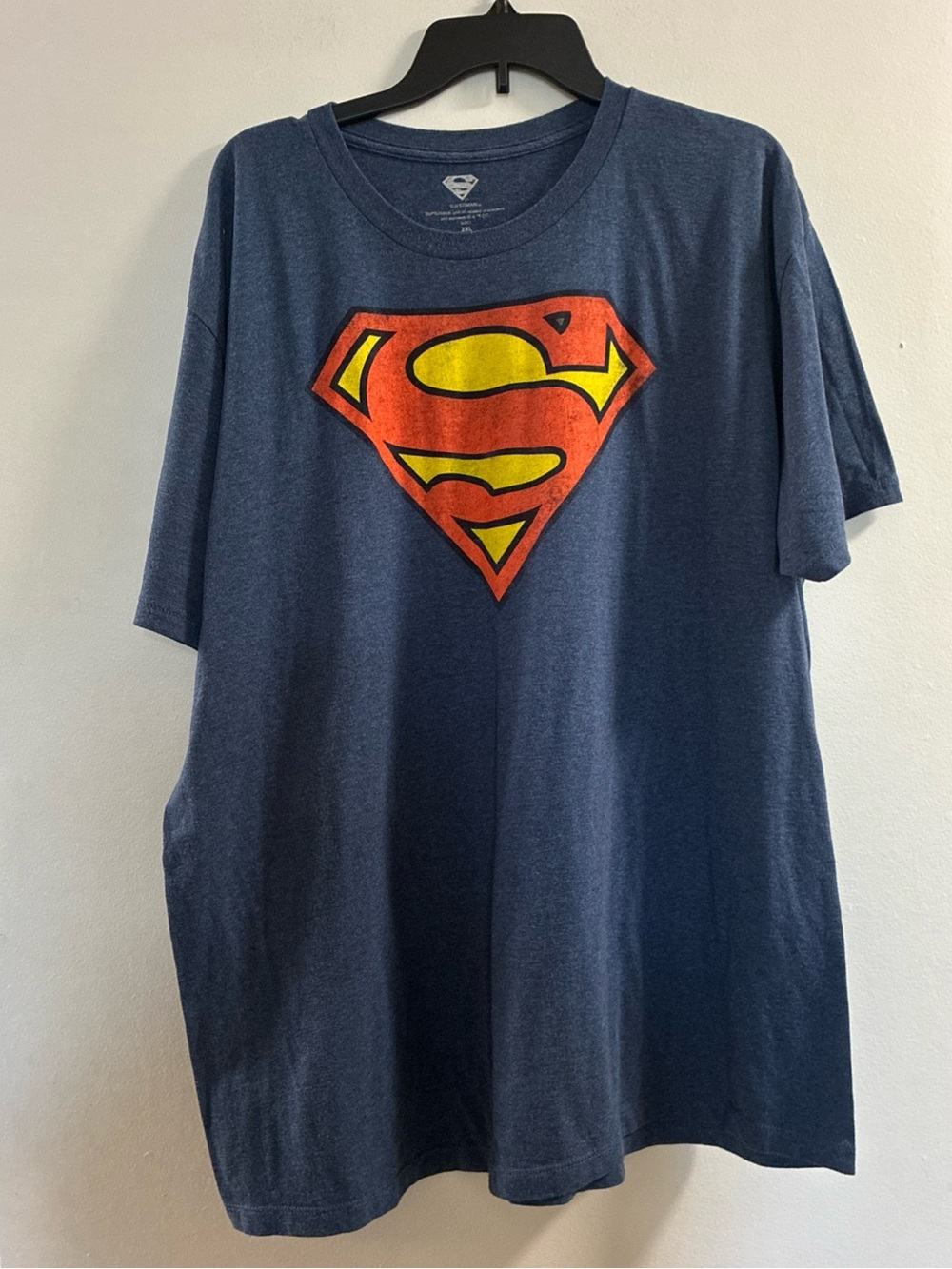 DC Navy Blue T-Shirt with Red and Yellow Superman Shield